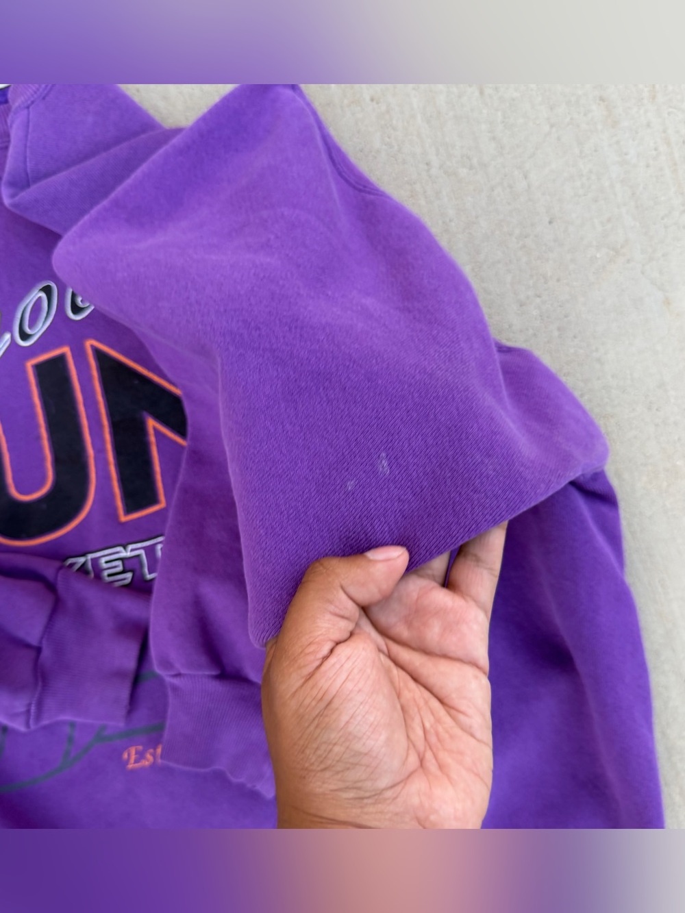 Vintage 90s Phoenix Suns Salem Sportswear Crewneck Sweatshirt Purple Size XL - Picture 6 of 7